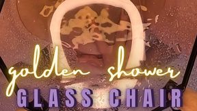 golden shower glasss chair