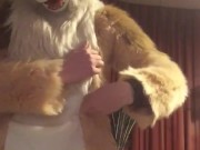 Fursuit striptease