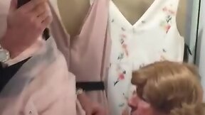 Elderly lady swallows my cum