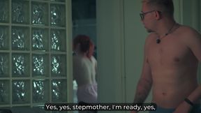 Step Mom Shares Bed with Step Son in Hotel - Creampie Shock!