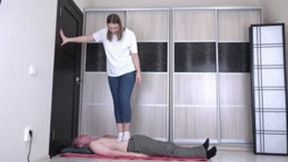 Lily - white socks trampling 4K