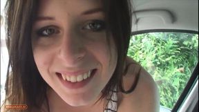 hitchhiker lets herself be fingered and does it directly in the car
