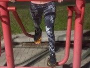 Ejercitación en plaza pública