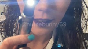 Casual Date Full Body Exam Black Dress White Lab Coat 4K