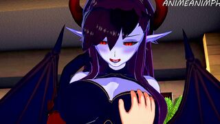 FUCKING THE SEXIEST SUCCUBUS EVER WITH LONG MELONS AND TIGHT TWAT - CARTOON ANIME UNCENSORED