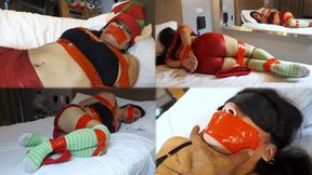 Helpless cutie Elf struggling, moaning and giggling at my mercy!