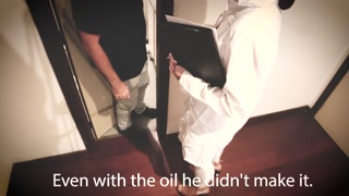 A married nurse helps a patient at the sperm clinic.