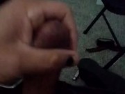 Boredom leads to stroking leads long easy cum