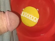 Sean cums n eats a cupcake