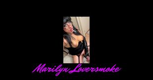 Marilyn Sexual Smoking Fetish Gloved Masturbation Cum Drip