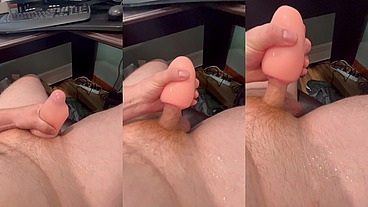 A ton of pictures and a video of daddy covered in lube ready to pump his sex toy