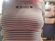 ONLYFANS* Chubby goth bouncing her titties