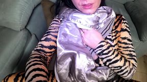 Smoking Fetish, Bomber Jacket Destruction and Dirty Masturbation in a Glossy Nylon Jumpsuit