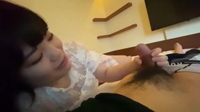 Feisty Brunette Nursing Student, 18+, Bows Down for POV raw in HD