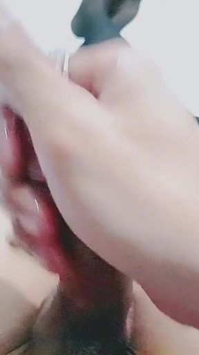 Asmr, POV - Asian College Girl Ladyboy Strokes Her Tiny Cock and Cums Twice