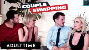 Stacked swingers swap husbands for wild foursome