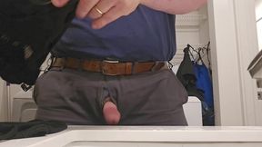 Jerking off with some panties around my cock from a hamper