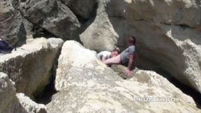 Amazing exhib with 2 boys fucking in the beach