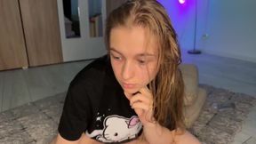 Sexy blond hot playing on webcam