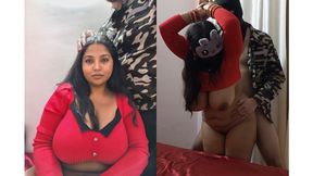 Desi Stepsister huge boobs sexy shake while getting fucked in standing position