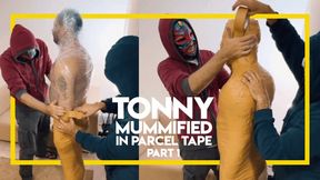 Tonny Mummified in Parcel Tape - Part 1 (1080p) Gay Bondage - Gay Domination - Mummification - Tape Bondage - BDSM
