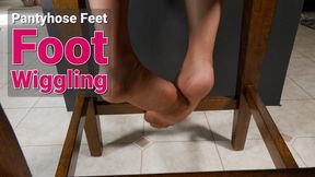 Under Chair Footplay Tan Pantyhose Feet Wiggling - Kylie Jacobsx - WMV 1080p HD