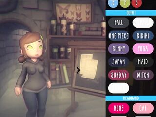 CG Comics game Push abby. I bang a nice-looking hotty on a table. PC and mobile game.