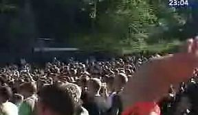 Naughty couple fucking on stage during a concert
