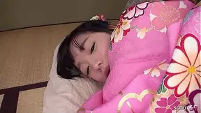 Japanese Petite traditional Geisha seduce to First Time Old Young Creampie Rail in Uncensored JAV Casting