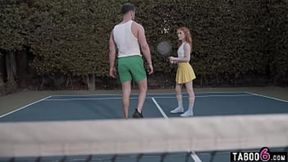 Tennis pros traded rackets for rods, as this fiery redhead played to win.