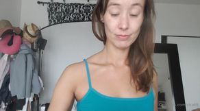 Christy Love gets off with her gym clothes on - Masturbating with a big dick!