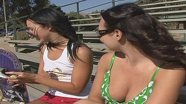 Purefilmstv - Two brunette milfs dissatisfied with their husbands fuck each other with a big black strap on and squirt like fountains