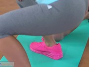 FitnessRooms Multiple orgasms for black haired gym nymph