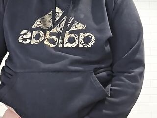 I got concupiscent on my lunch and decided to go stroke in the washroom until I cum
