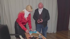 The handkerchief gagged trap with Victoria C BlackSwann and Cleavegagged - part 1