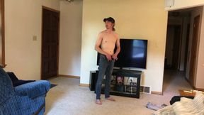 Amateur Twink Choked by Average Cock While Jerking Off Hands Solo