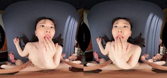 Japanese petite beauty's sultry charm unfolds in uncensored VR passion