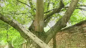 Spirited lesbians mess around outdoors in kinky shenanigans