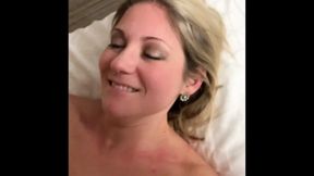 Hotwife sucks and fucks and takes a creampie