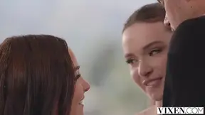 Thicc Rissa May and Hazel Moore share a wet and wild cocksuck session