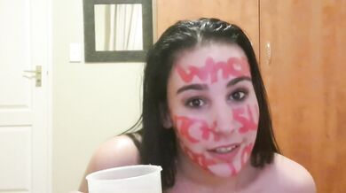 Face slapping pissing gagging dirty talk with adult toys