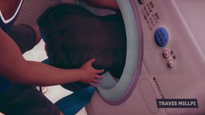 Redhead Stuck in Washing Machine Sexy Rescue &amp; Locker Room Tease (3d Animation)