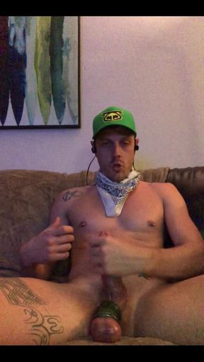 An Old Edge Video After an Extended Pump Session... My Dong Is Huge, Bloated, Greasy, and Sensitive Af!
