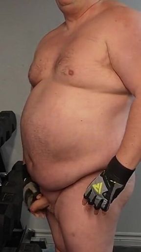 Muscle Chub Bear Working Out