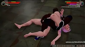 Rex Faces Off Against Kat in a Heated Battle of Lust in Naked Fighter 3D