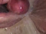 Water Jet Orgasm begins at 3 minutes & 10 seconds of showering my cock directly with high pressure