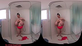 VR180 3D - Preparing for the Summer Season - Alice in a hot red Bikini (Clip No 2720 - wmv version)