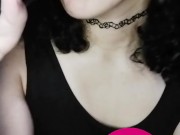sucking rich black dildo drooling a lot/ Flor Amatista