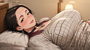 Ai Brunette Teasing in Bed