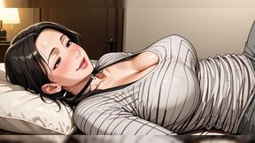 Ai Brunette Teasing in Bed